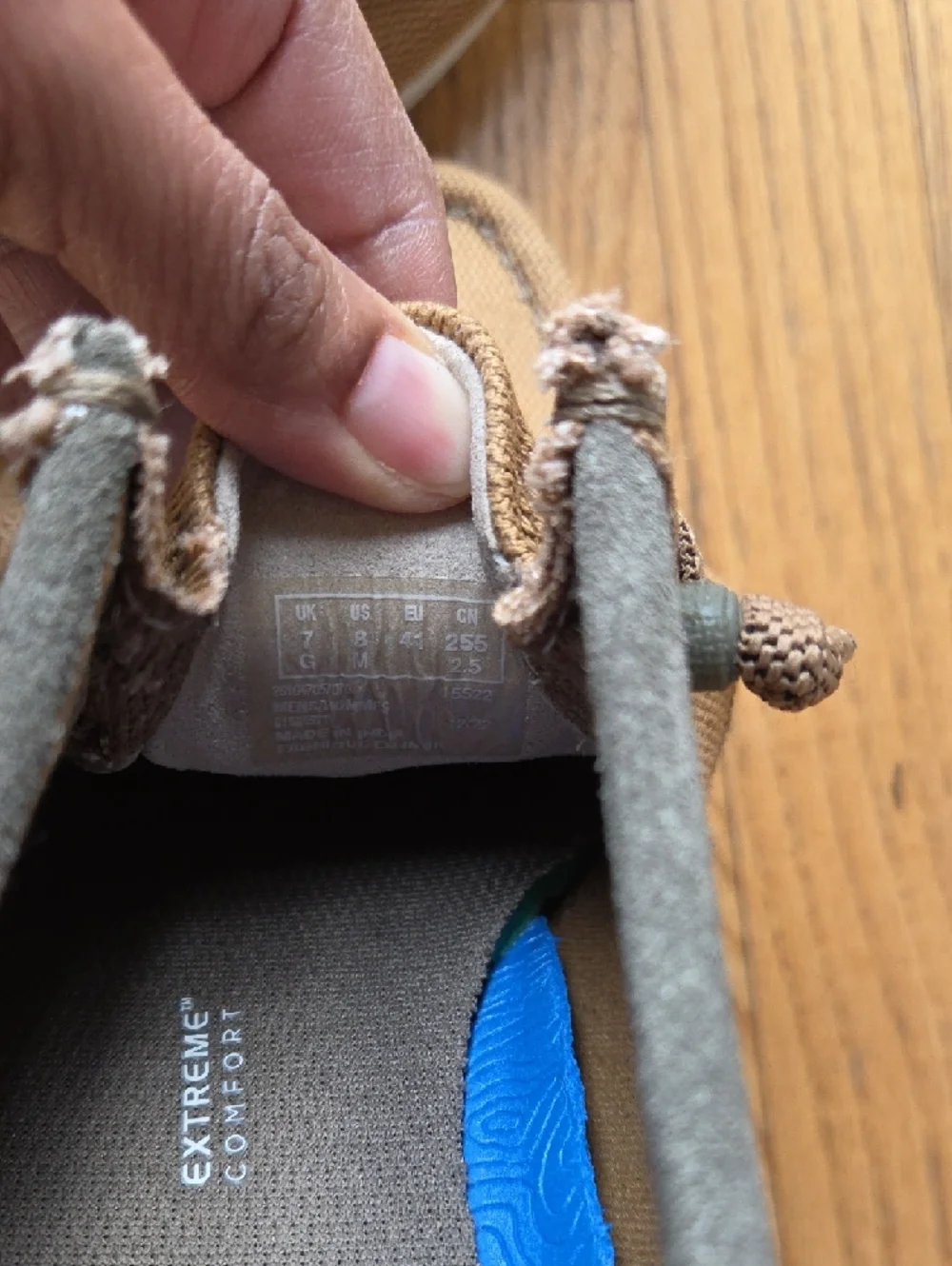 Clarks Collection Slip-On Moccasin in Taupe with Blue Insole - Picture 10 of 11